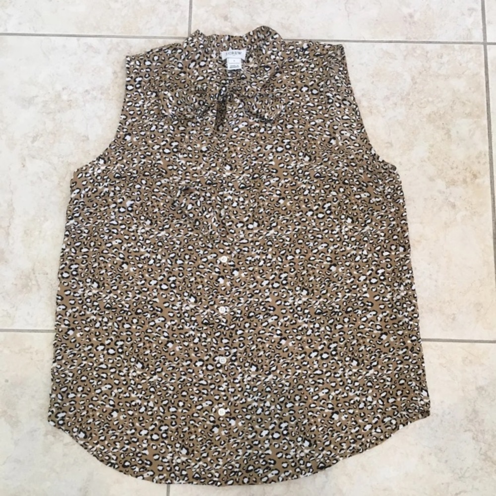 J crew no sleeve blouse